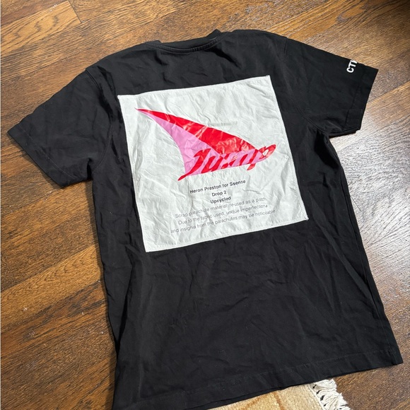 Heron Preston Black Tee with Red Graphic - Picture 2 of 2